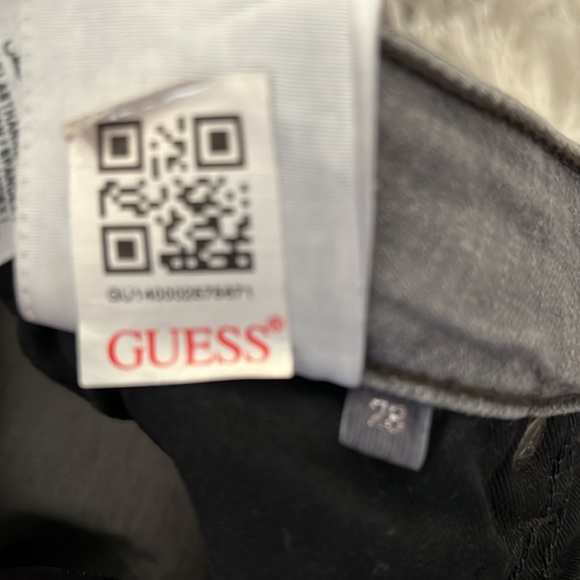 Size 28, Guess Jeans. Grey. Never worn. Power Curvy Mid - Picture 4 of 5